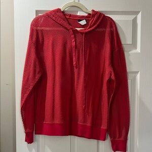 Red Mesh Hoodie